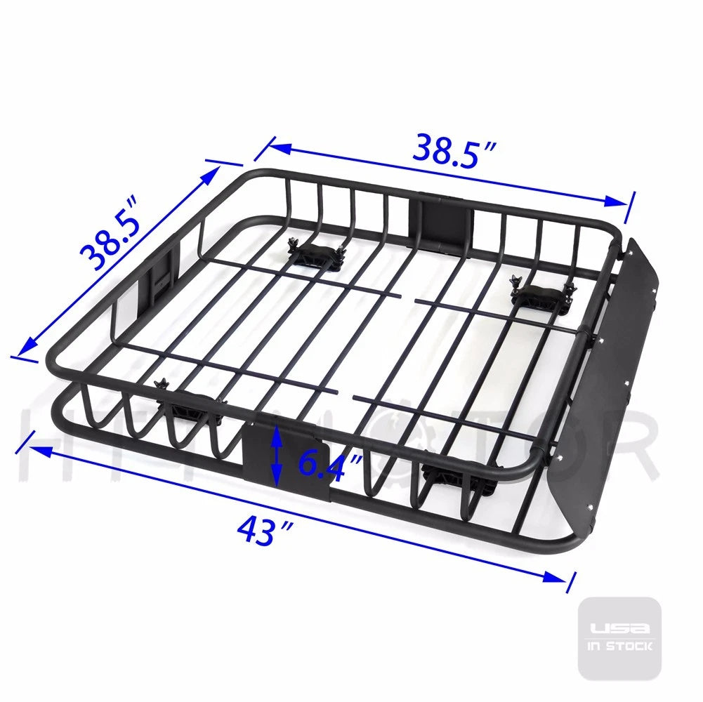 Cargo Carrier Roof Rack Basket for SUV (Universal, 220 lbs Capacity)
