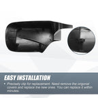 Carbon Fiber M4-Style Rearview Mirror Cover for BMW E39 E46 325i 328i (1998–2005)