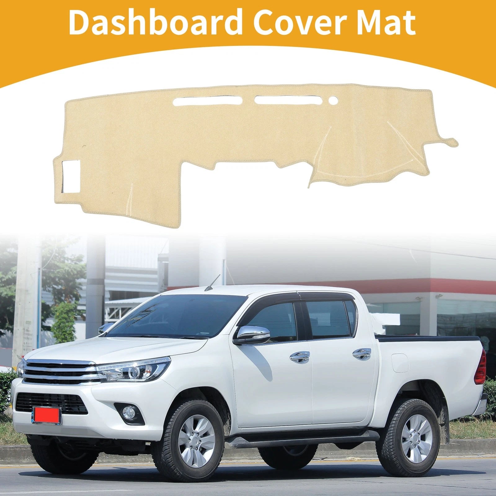 Dashboard Cover for Toyota Hilux 150 Series SR SR5 (2005–2015) Beige