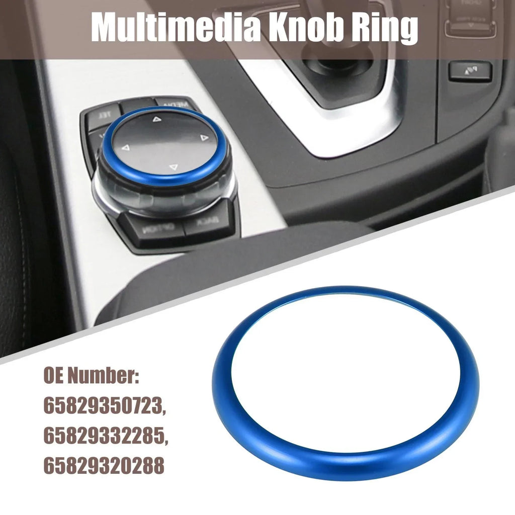 Multimedia Knob Ring Aluminum Alloy for BMW X3 Blue