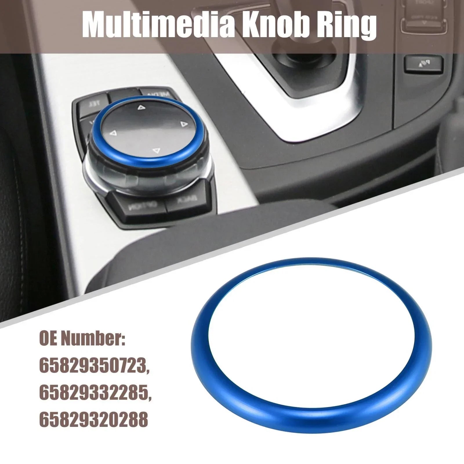 Multimedia Knob Ring Aluminum Alloy for BMW X3 Blue