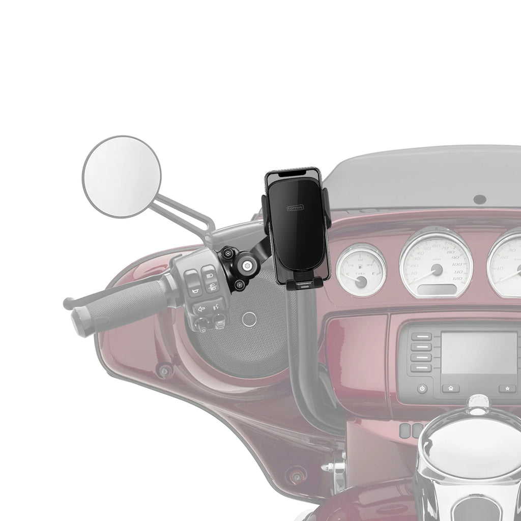 Automatic Clamping Phone Holder Charger for Harley Road Glide (1'' Handlebar)