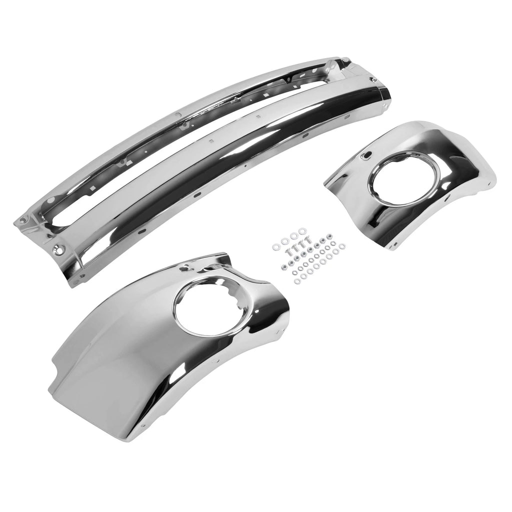 Chrome Front Bumper with Fog Light Hole for Ram 1500 2002–2008, Ram 2500/3500 2003–2009