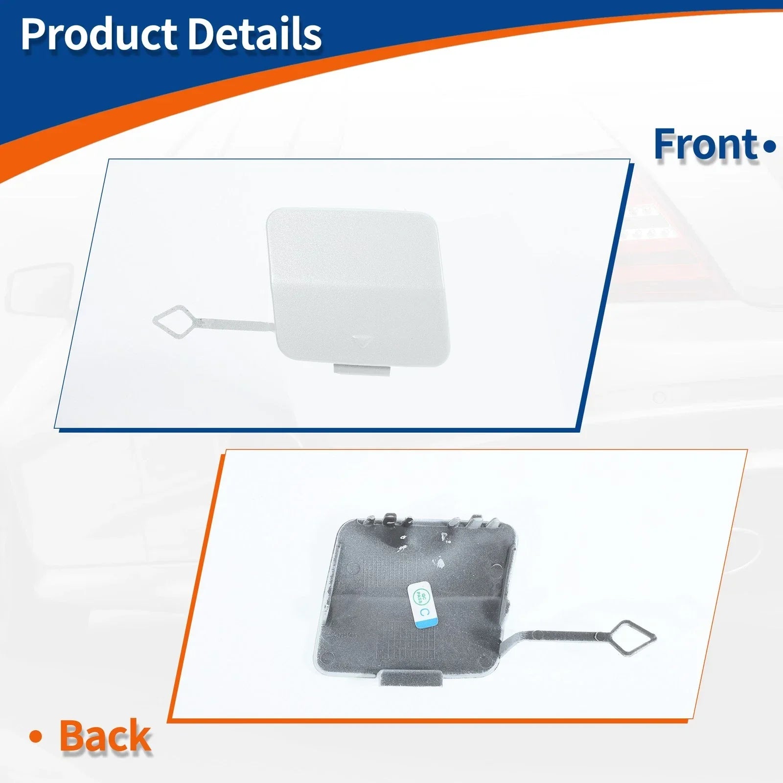 Front Bumper Tow Hook Cover for BMW 1 Series Mineral White