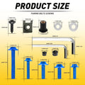 Complete Fairing Bolt Kit for Kawasaki Motorcycle (Blue)