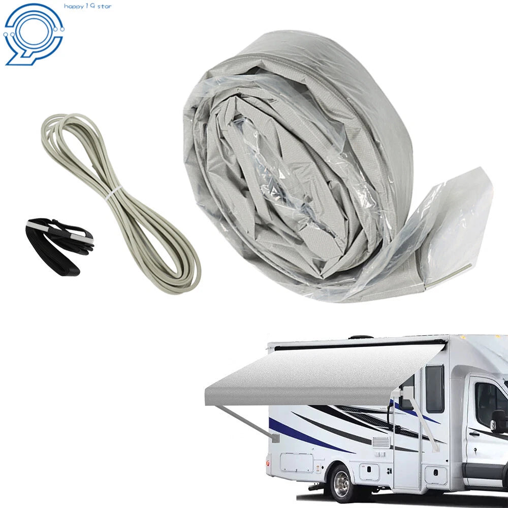 Weatherproof Vinyl Awning Fabric for RV Camper (9-20')