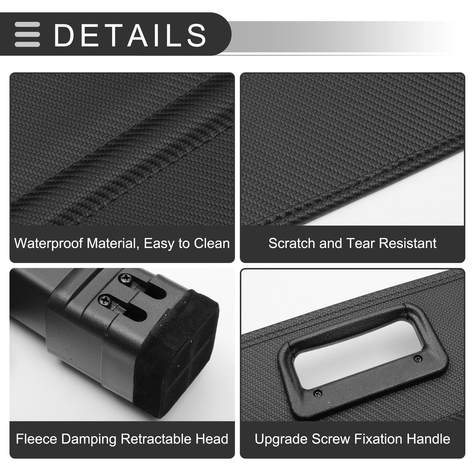 Retractable Cargo Cover for Toyota 4Runner (2010–2023) Carbon Fiber Black