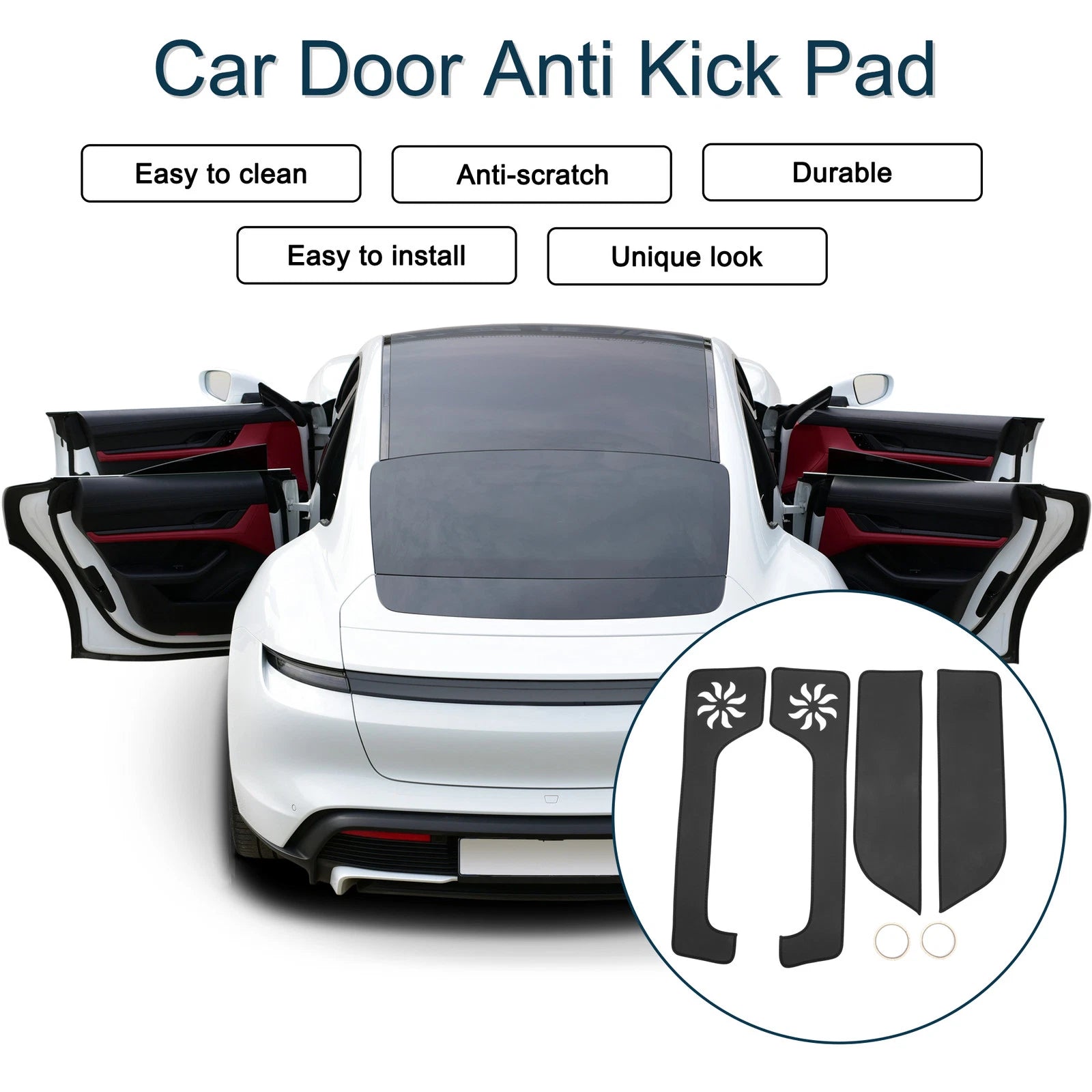 Set of 1 Car Door Anti Kick Pad Sticker Protector for Volkswagen Santana (2005–2012)
