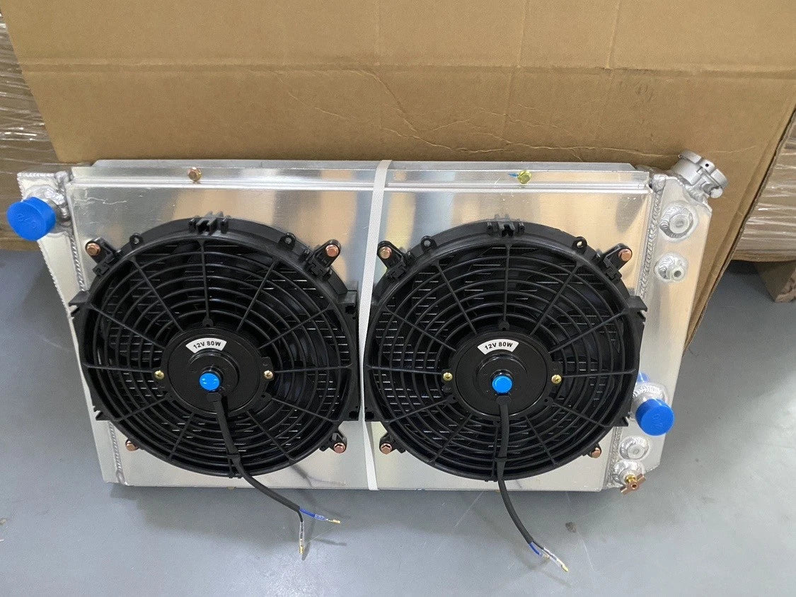 3 Row Aluminum Radiator + Fan Shroud for Chevy S10 Blazer, Corvette (1982–2002)