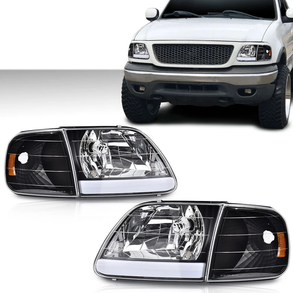 LED Tube Headlights & Corner Parking Lights for F150 Expedition (1997–2004)