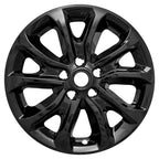 Wheel Skins Gloss Black 5 Spoke Set for Chevy Equinox LS (2018–2021)