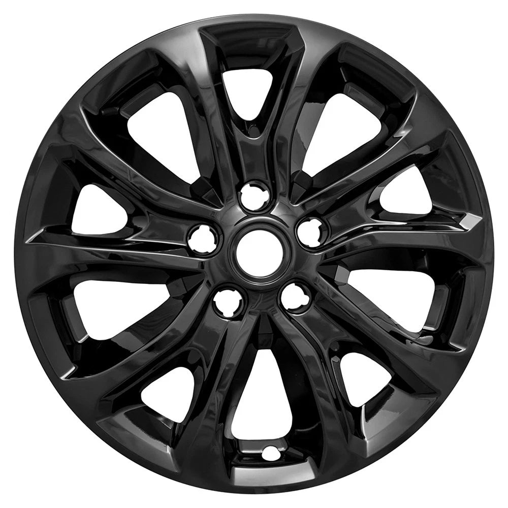 Wheel Skins Gloss Black 5 Spoke Set for Chevy Equinox LS (2018–2021)