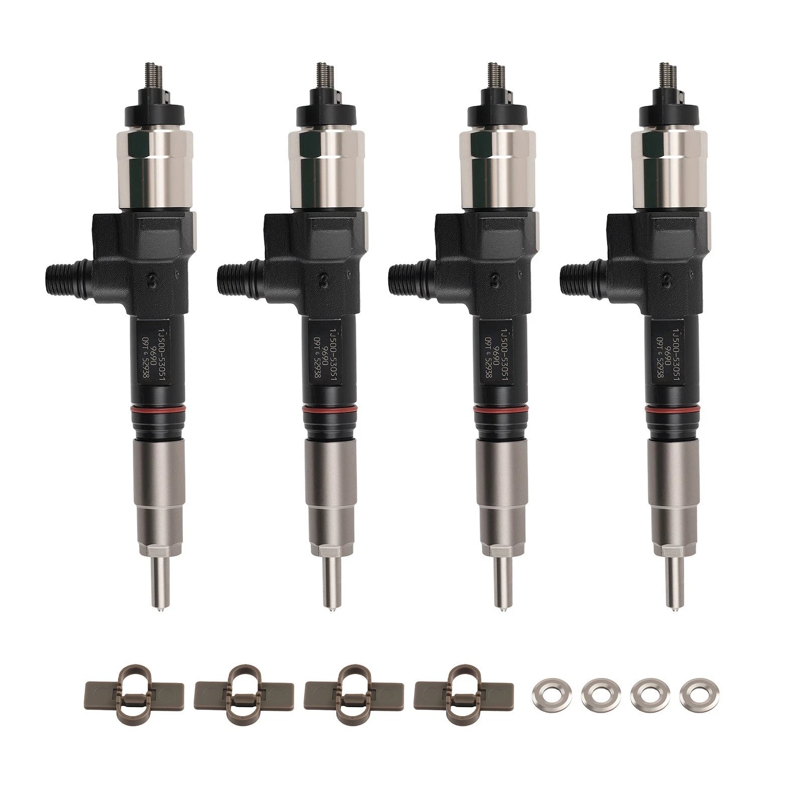 4X Diesel Fuel Injector Set for Kubota M9960HDLSN (2015–2019) 1J500-53052
