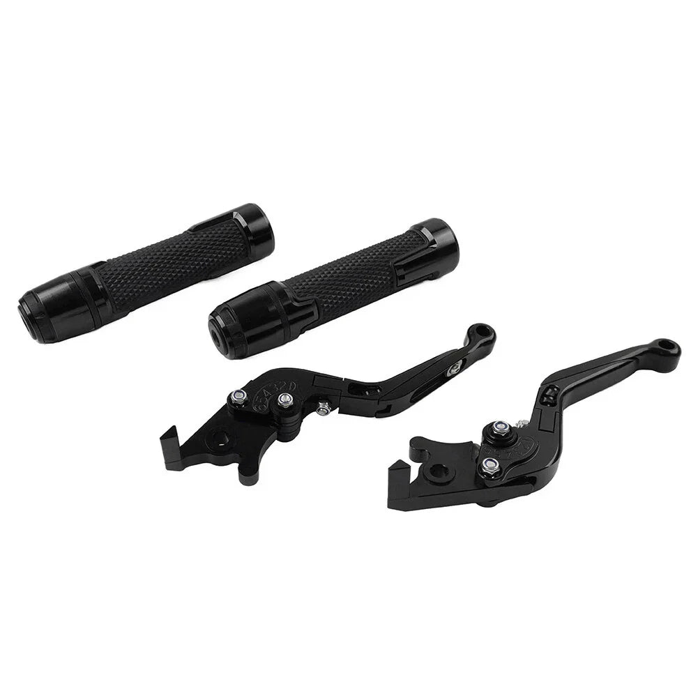 Black Extendable Brake Clutch Lever Grip Set for Ducati Panigale (2012-2019)