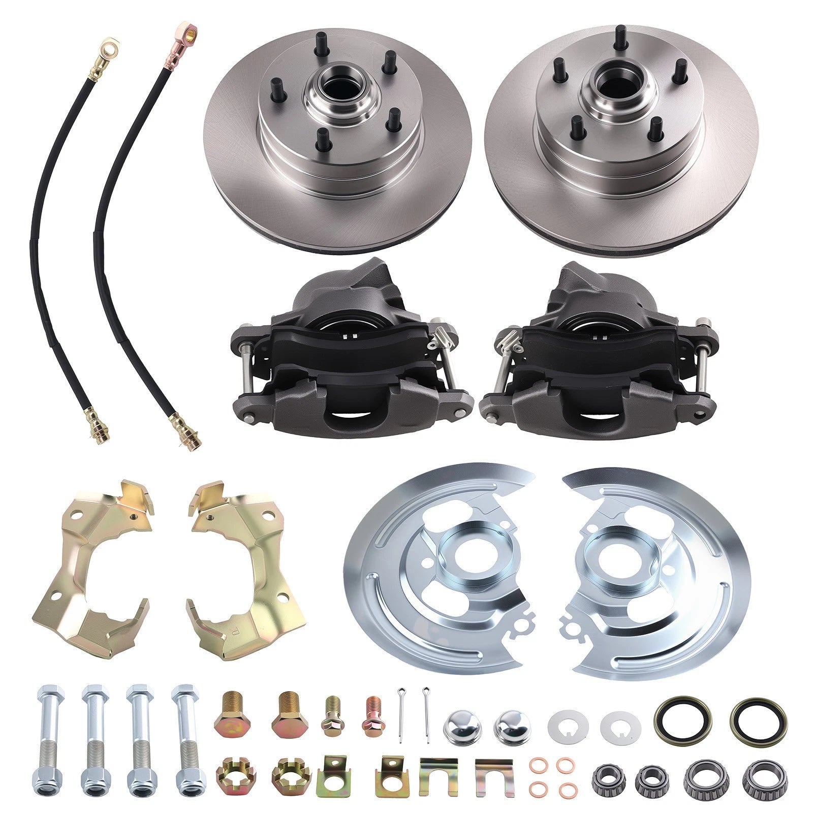 Complete Front Disc Brake Kit for Chevy Nova Omega Ventura (1968–1974) w/ Calipers