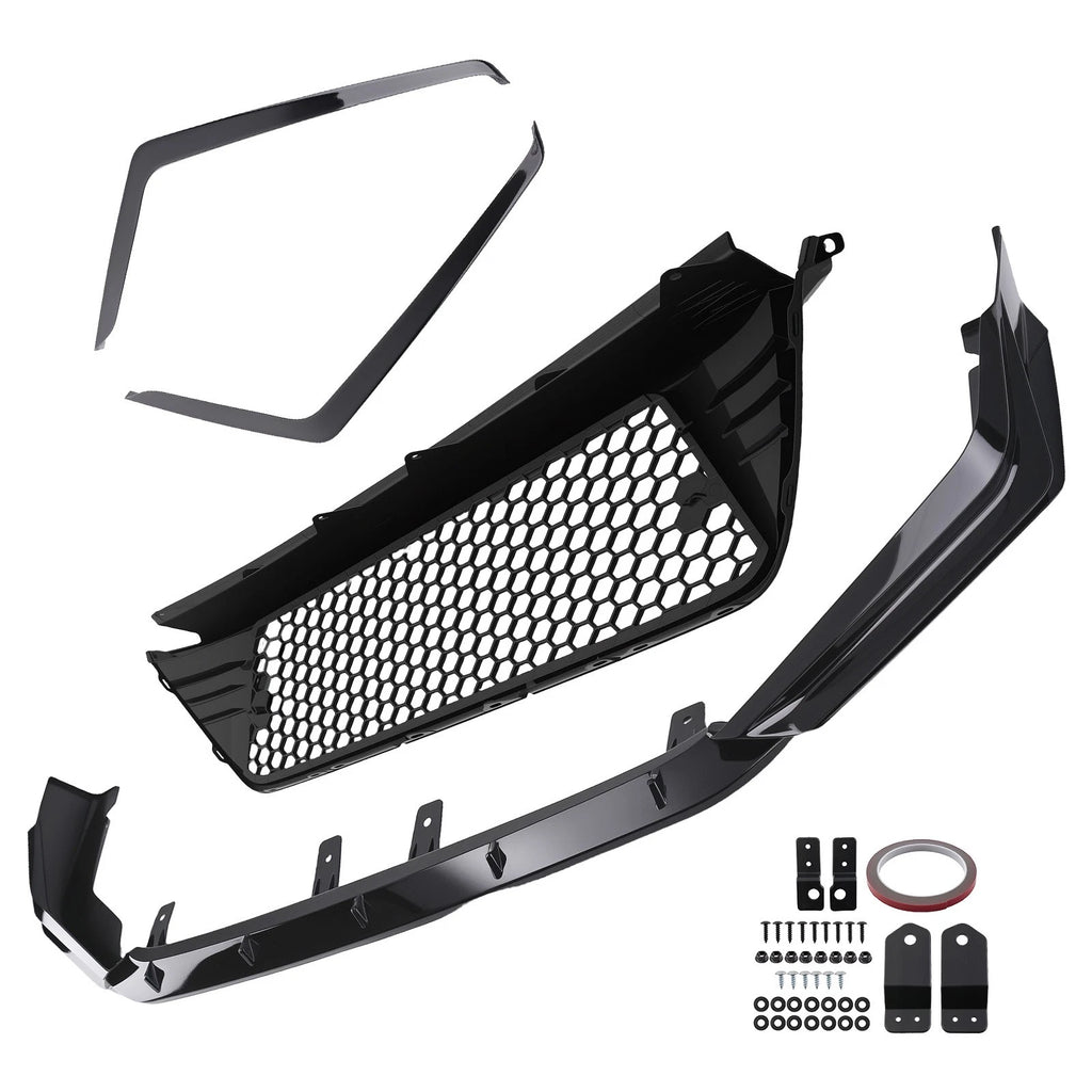 Front Bumper Lower Grille + Lip for Honda Civic Sedan & Hatchback (2022–2024)