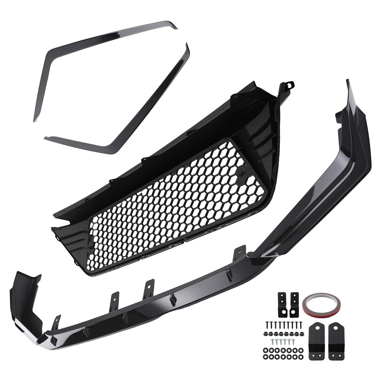 Front Bumper Lower Grille + Lip for Honda Civic Sedan & Hatchback (2022–2024)