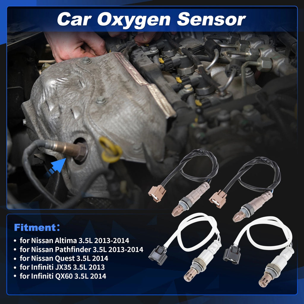 Set of 4 Upstream Downstream Oxygen Sensors for Nissan Pathfinder (2013–2014)