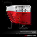 Set of 2 Chrome Housing Red Lens Parking Taillights for Dodge Durango (2011–2013)