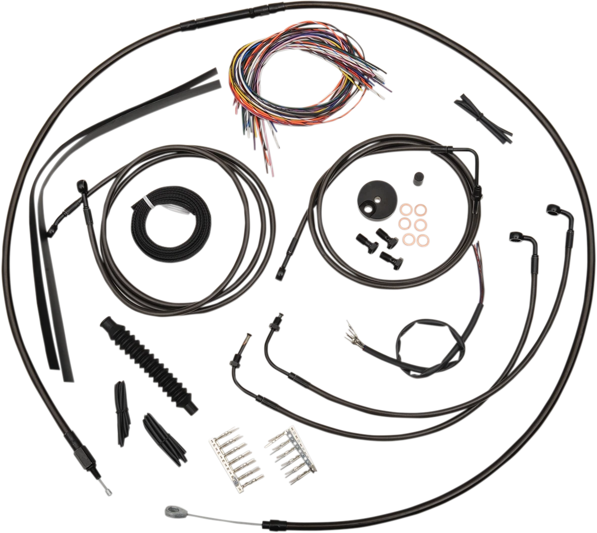 LA Choppers Complete Midnight Braided Cable Kit for Harley Davidson (2018–2020)