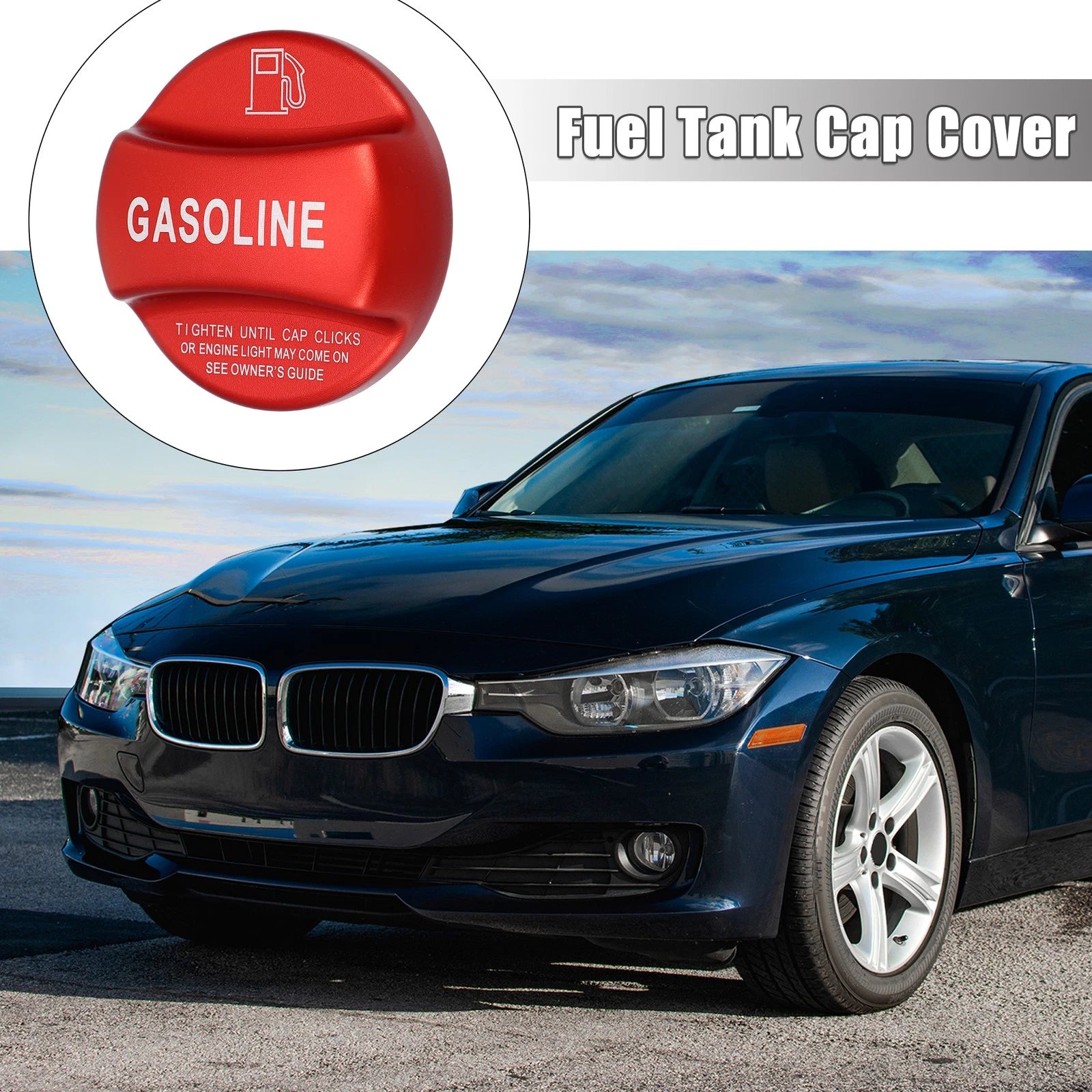 Fuel Tank Cap Cover for BMW 1 2 3 4 5 7 Series F10 (2011–2020) Red
