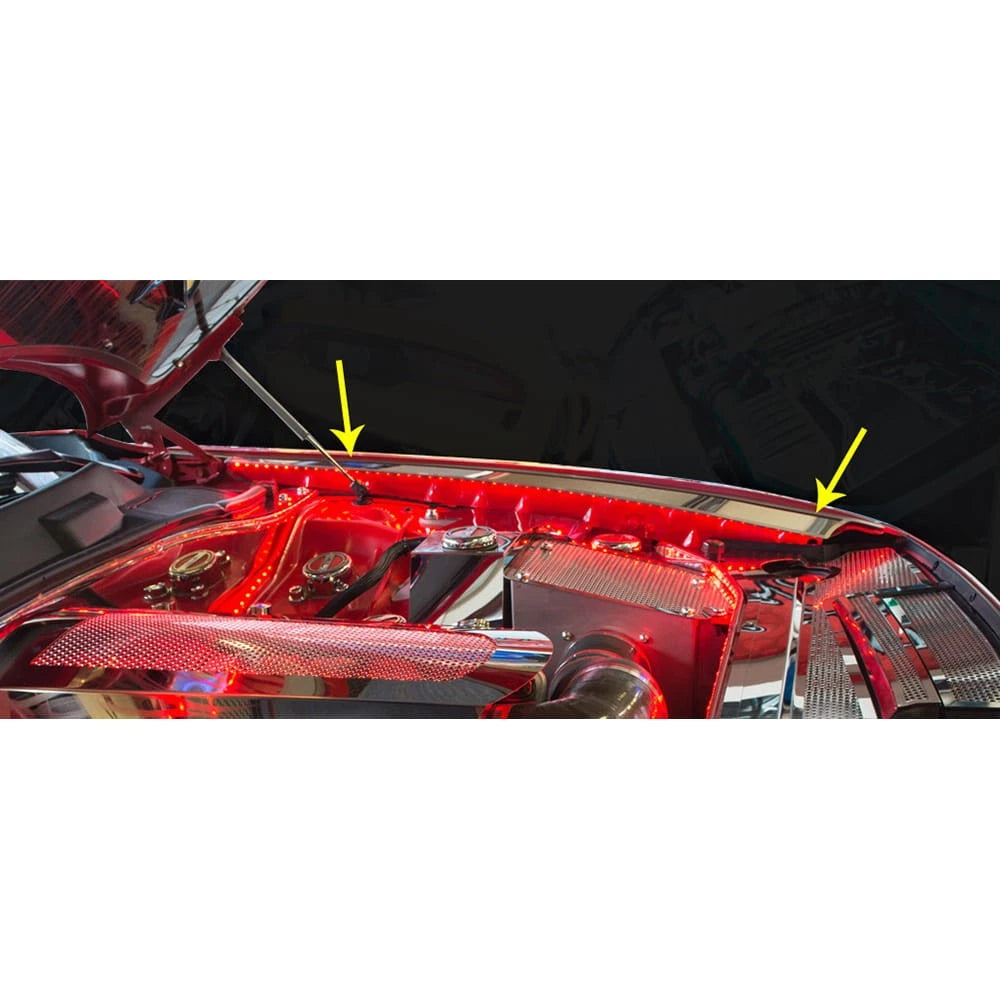 Stainless Steel Fender Caps w/Green LED for 2009-2019 Dodge Challenger