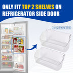 2 Pack Clear Refrigerator Door Bin Shelf for Frigidaire Kenmore