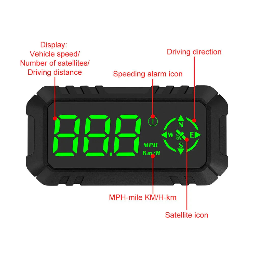 G7 Car GPS Head Up Display HUD Digital Speed Warning Alarm