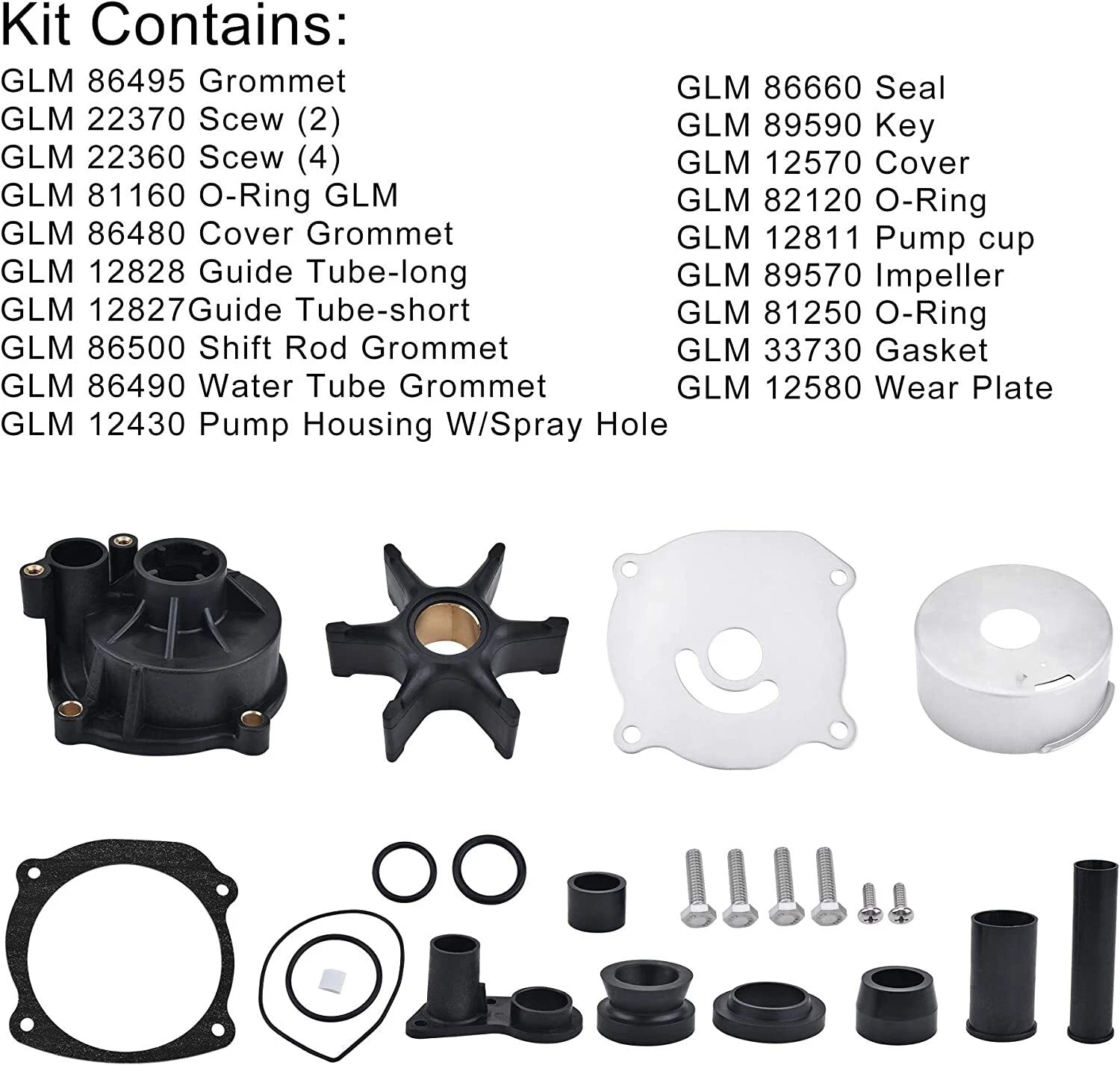 Water Pump Repair Kit for Johnson Evinrude Outboard V4 V6 V8 (85-300HP) 5001595 435929