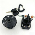 Ignition Switch & AM138068 Starter Solenoid for 12V Riding Mowers