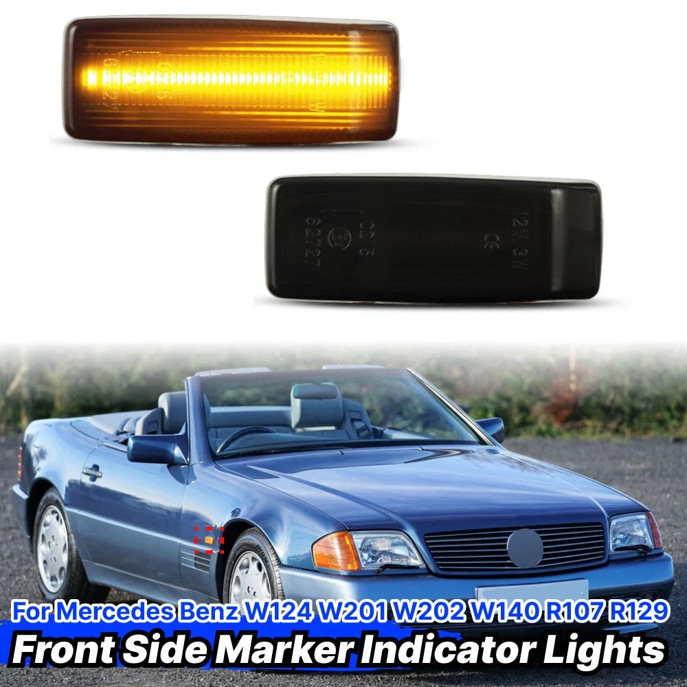 Smoke/Clear LED Side Marker Light for Mercedes W124 W201 W202 W140 R129