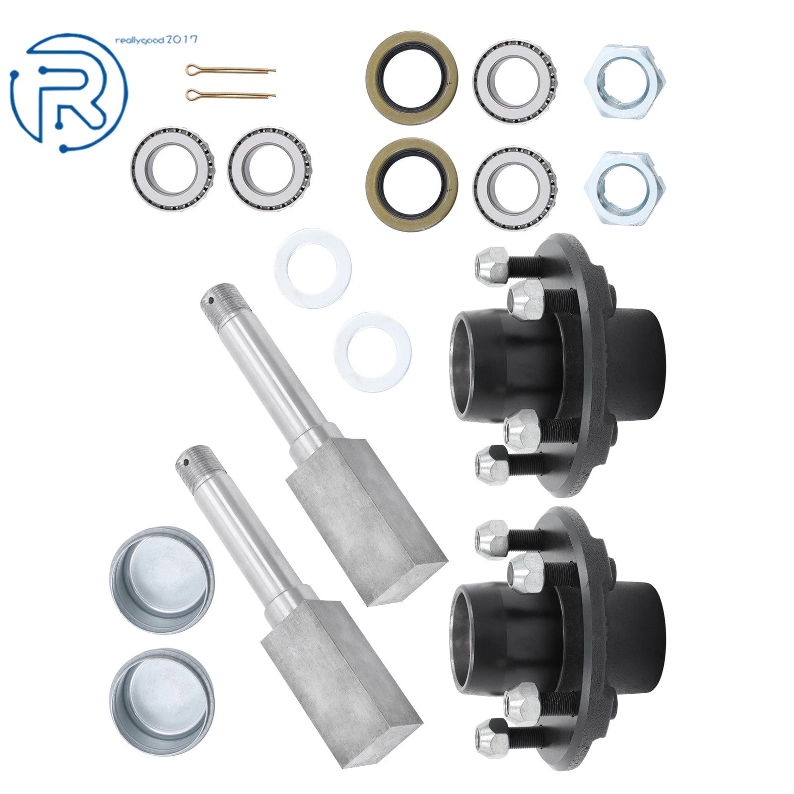 Pair of Spindle Assembly with 5-Bolt Hub for Make Model 
