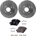 Front Brake Disc Rotors and Pads Kit for Ford Fiesta (2016–2019)