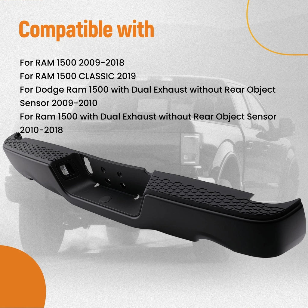 Rear Bumper Assembly for Dodge RAM 1500 (2009–2010) 68049740AB 68049781AB