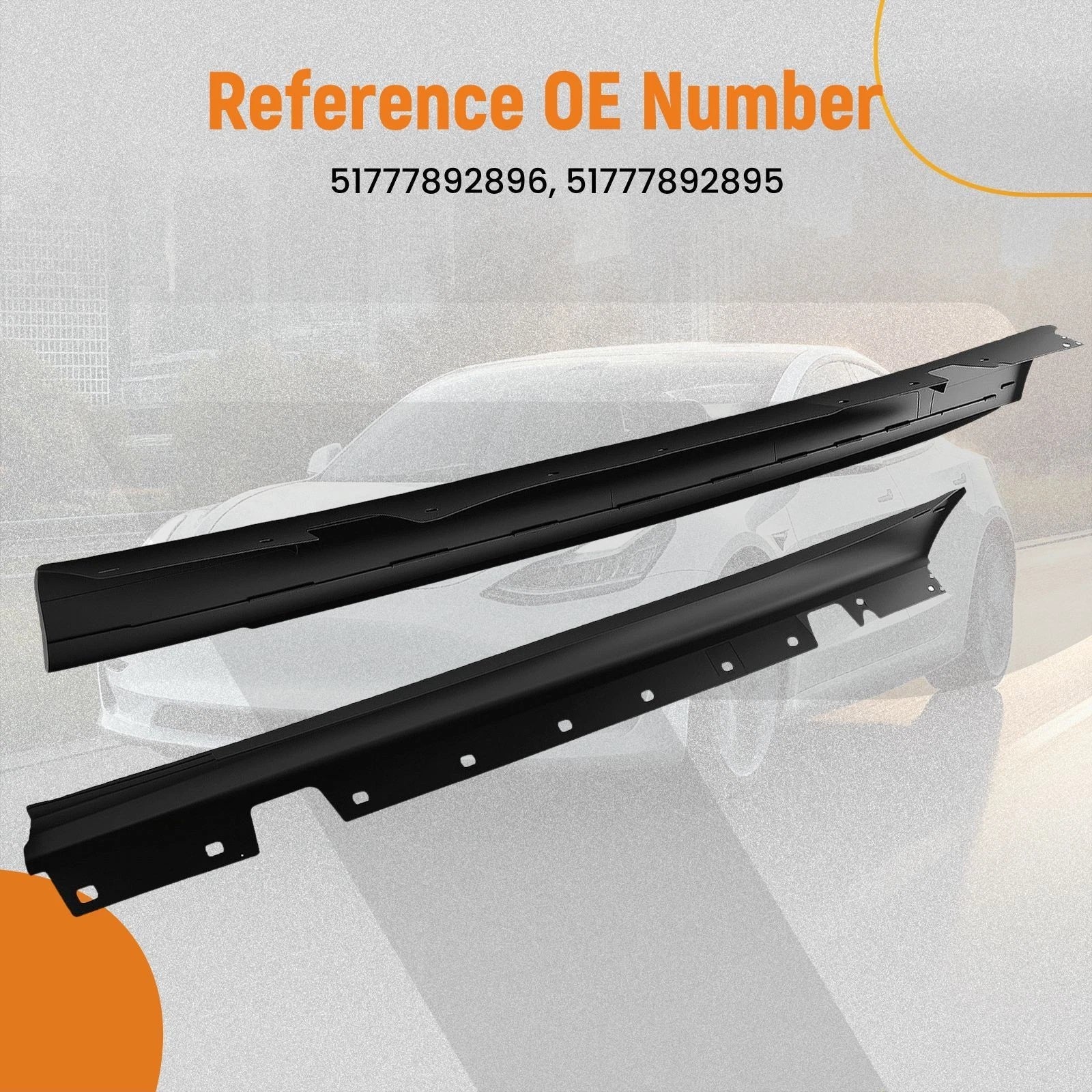 Side Skirt Extension Panel for BMW 3-Series E90 E91 (2006–2011) Black