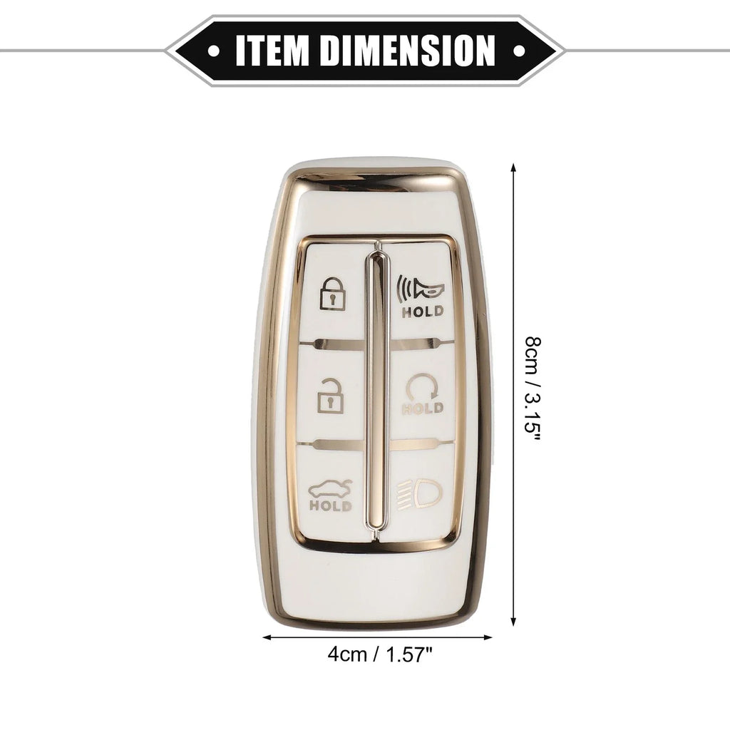 6 x Buttons Key Fob Cover TPU Remote Case for Hyundai ( Specified)