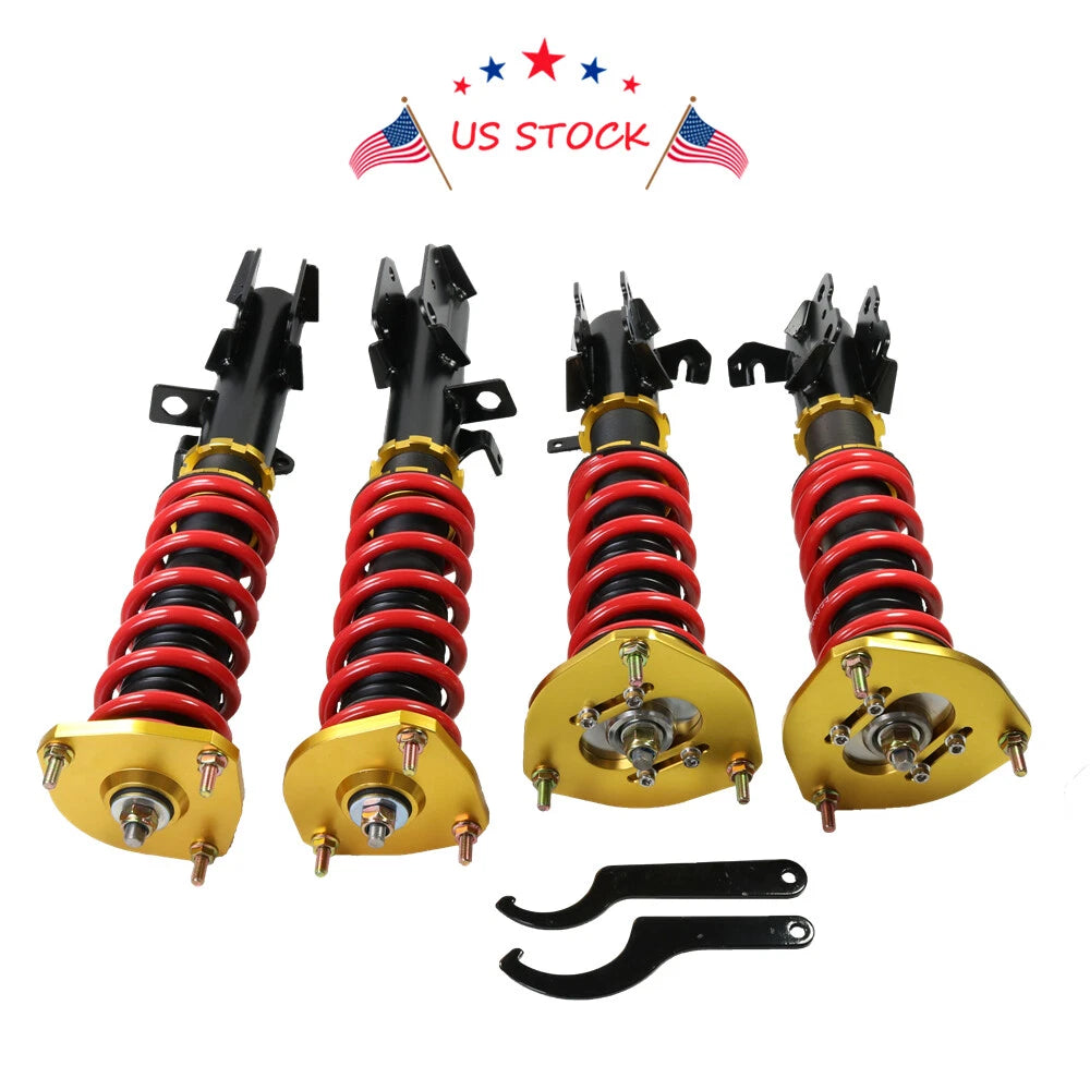 Set of 4 Adjustable Coilover Struts for Toyota Corolla (1988-1999)