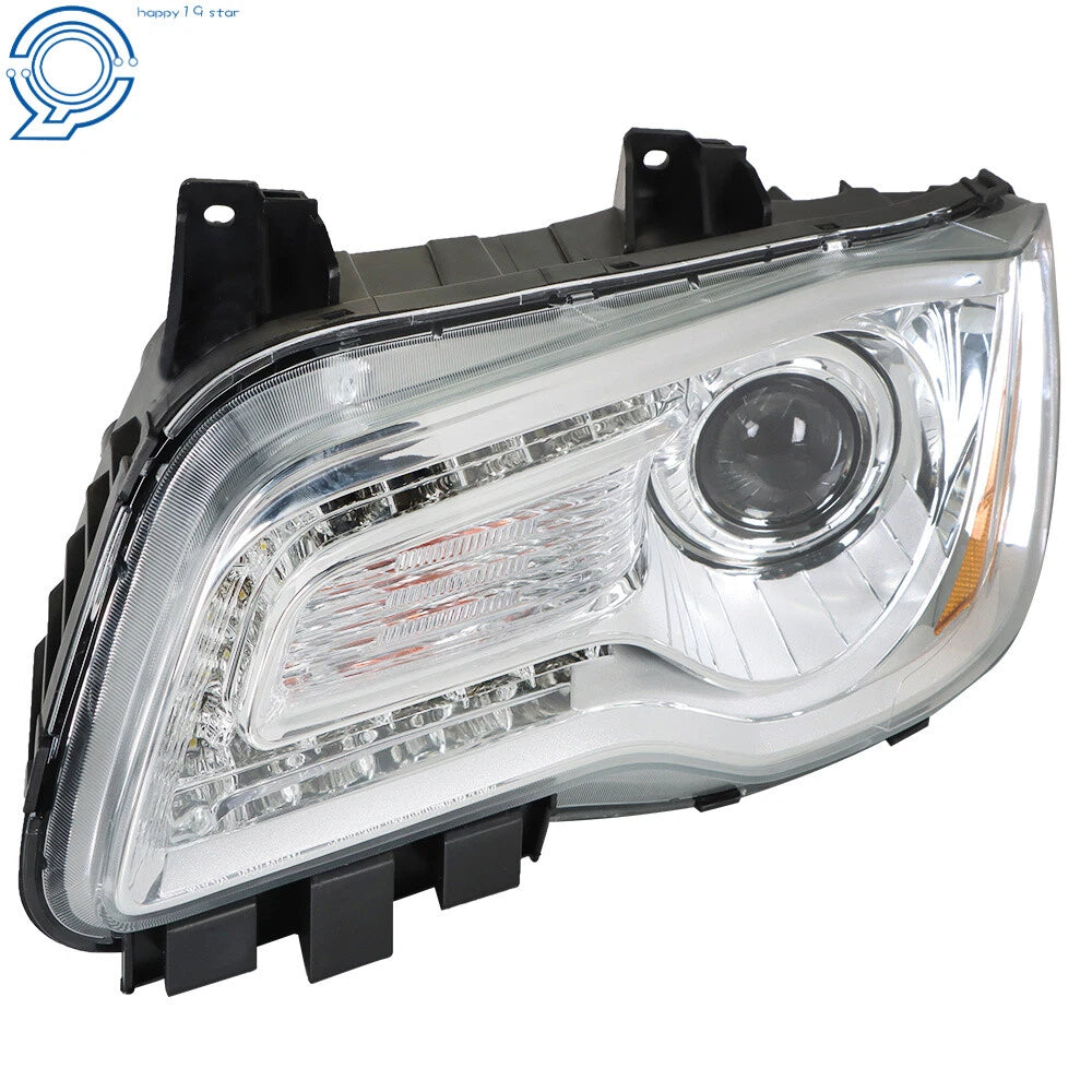 Headlight Assembly for Chrysler 300 (2011-2014) Chrome Halogen LH Side