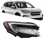 Headlight Assembly for Honda Pilot (2019–2022) LED Clear Passenger Side