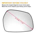Right Side Heated White Mirror Glass for KIA Sorento (2020–2024)