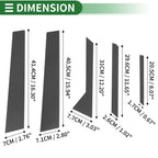10X Door Pillar Window Trim for Ford Fiesta (2011–2015) Black Carbon Fiber