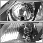 Pair of Black Housing Clear Side Headlights for Honda Civic FD/FA (2006–2011)