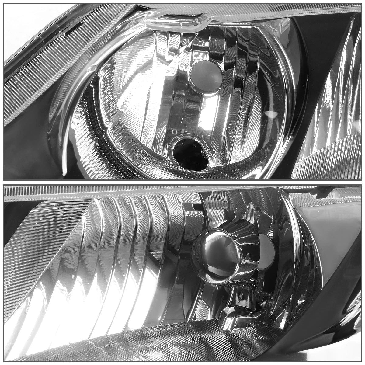 Pair of Black Housing Clear Side Headlights for Honda Civic FD/FA (2006–2011)