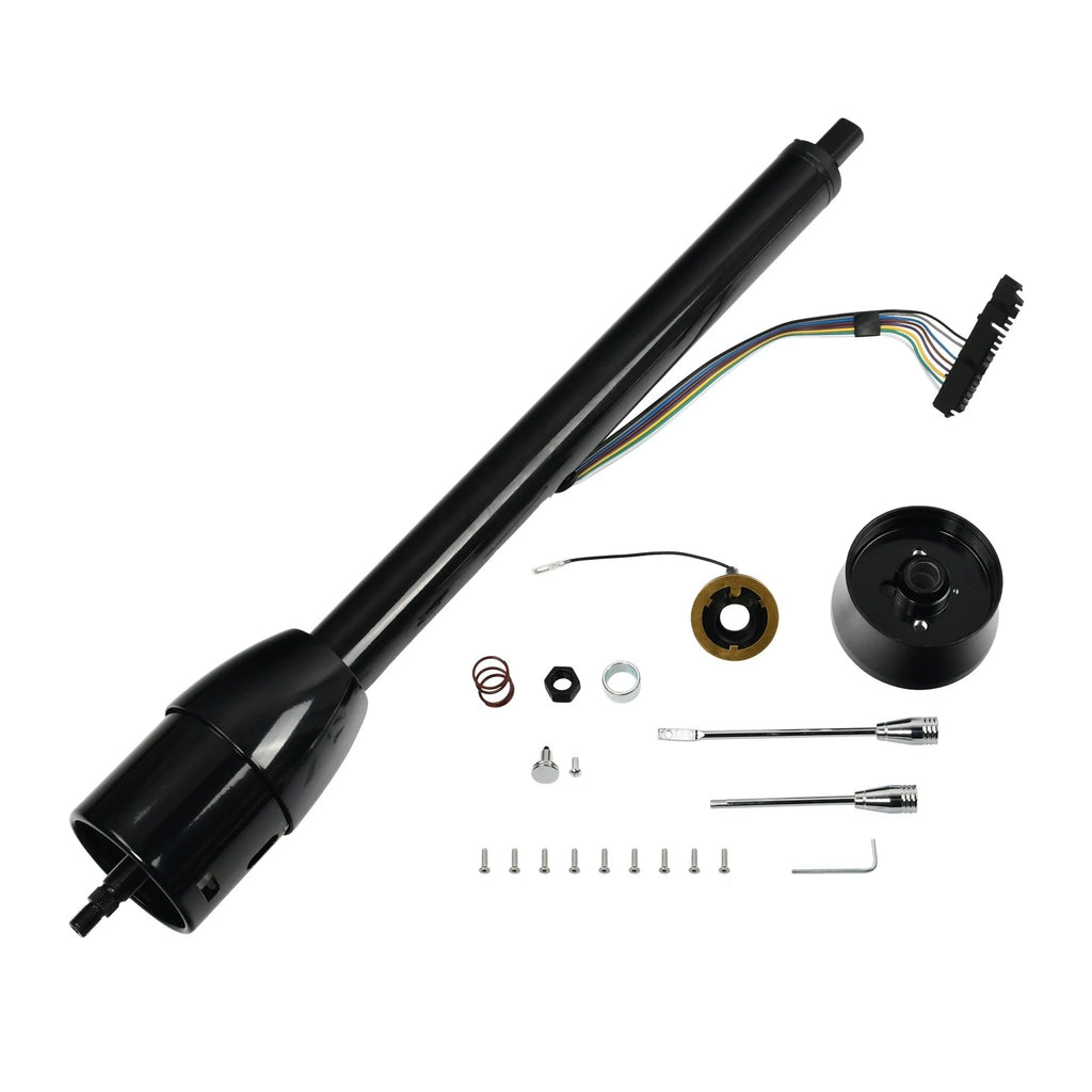 30" Stainless Steel Tilt Steering Column & Adapter for Universal Fit (No Key)