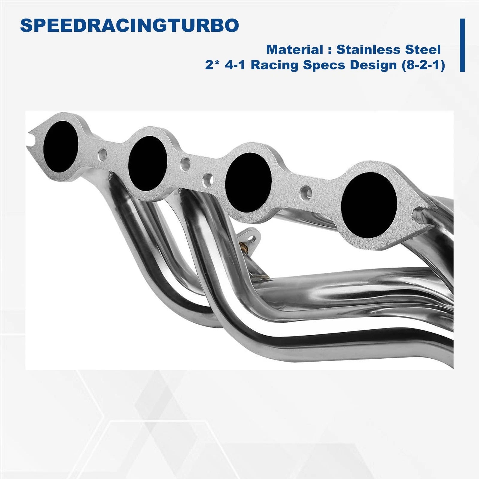 Stainless Shorty Exhaust Manifold Header for Chevy GMC 6.0L V8 (1999–2005)