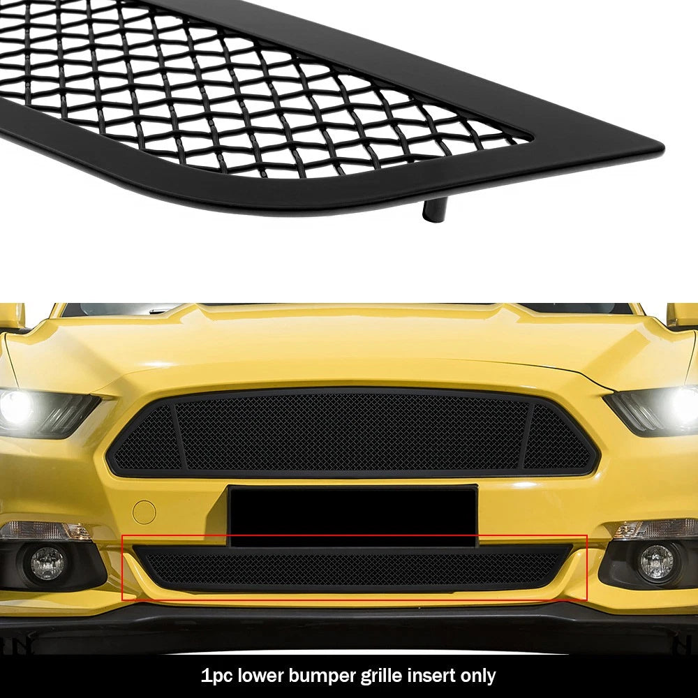 Stainless Black Mesh Grille for Ford Mustang (2015-2017)