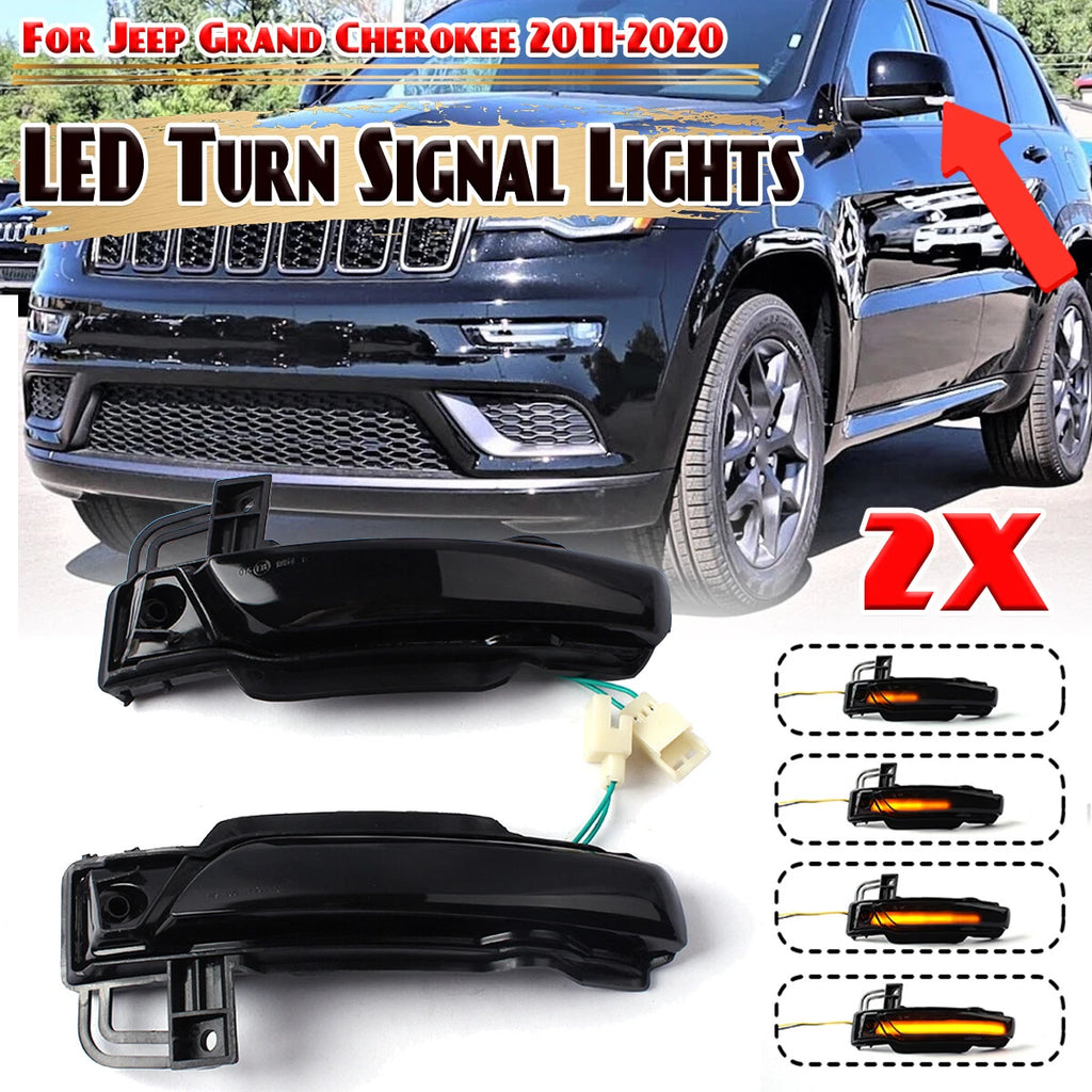 LED Side Mirror Turn Signal Light for Jeep Grand Cherokee (2011–2020) Sequential