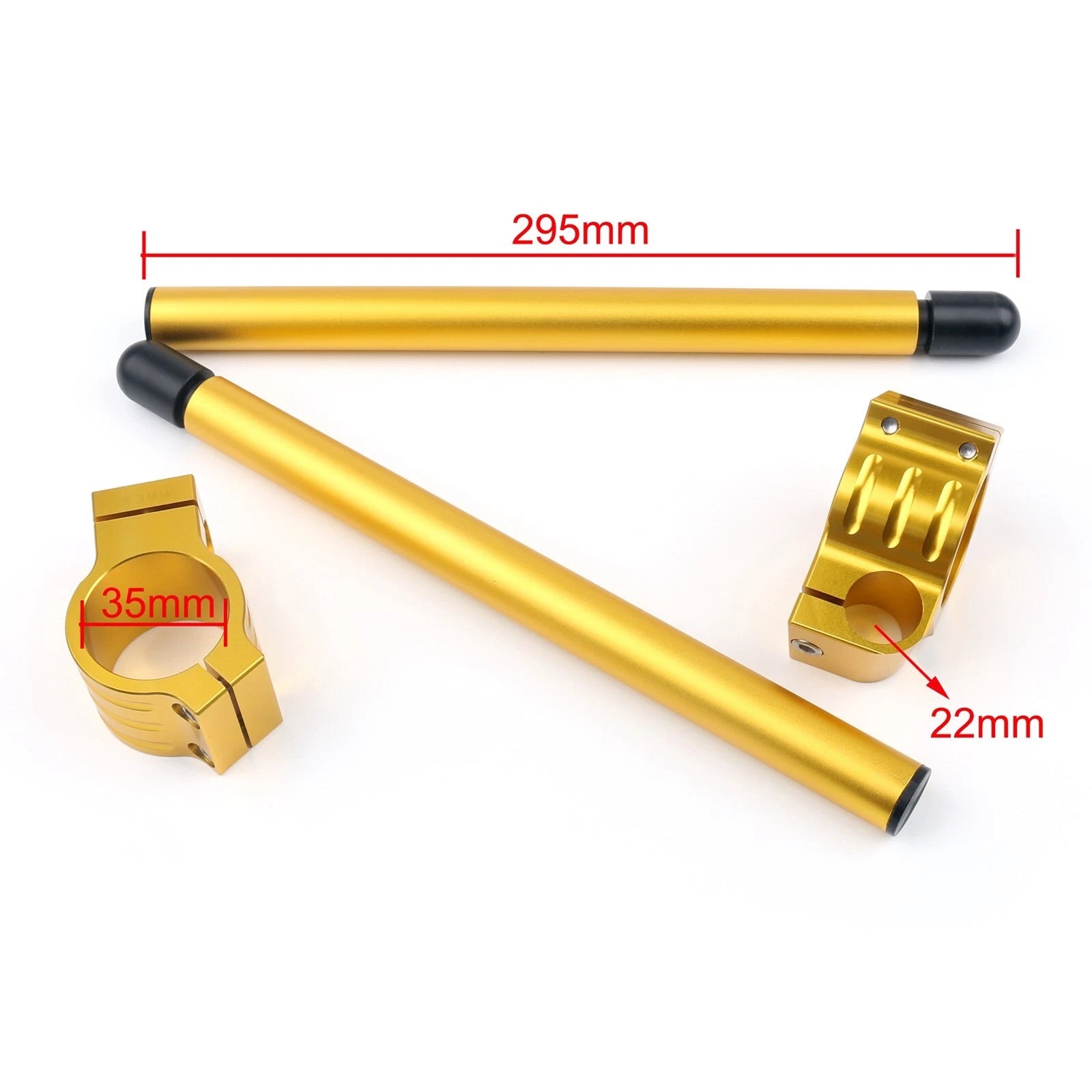 Clip-On Handlebars for Yamaha RZ350 (1984–1986) 35mm Gold
