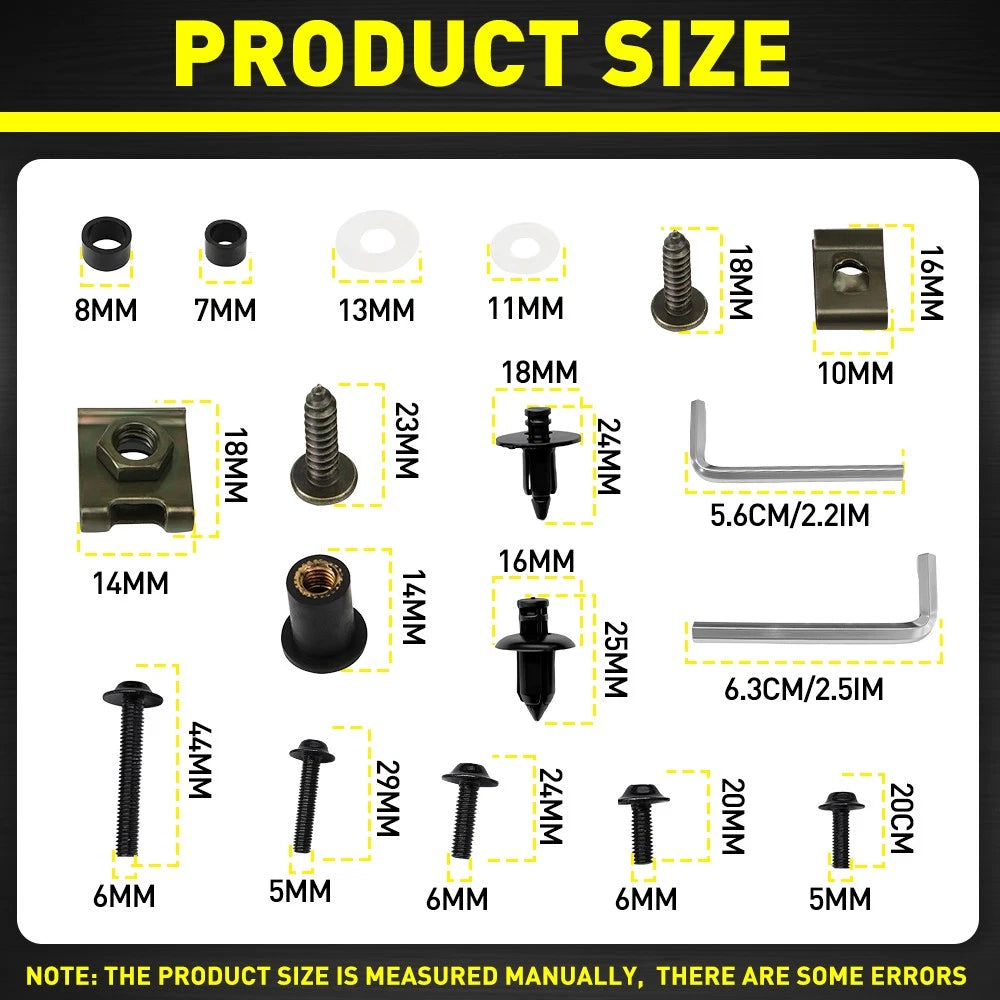 Complete Fairing Bolts Kit for Kawasaki Ninja ZX6R ZX-6R (2007–2008)