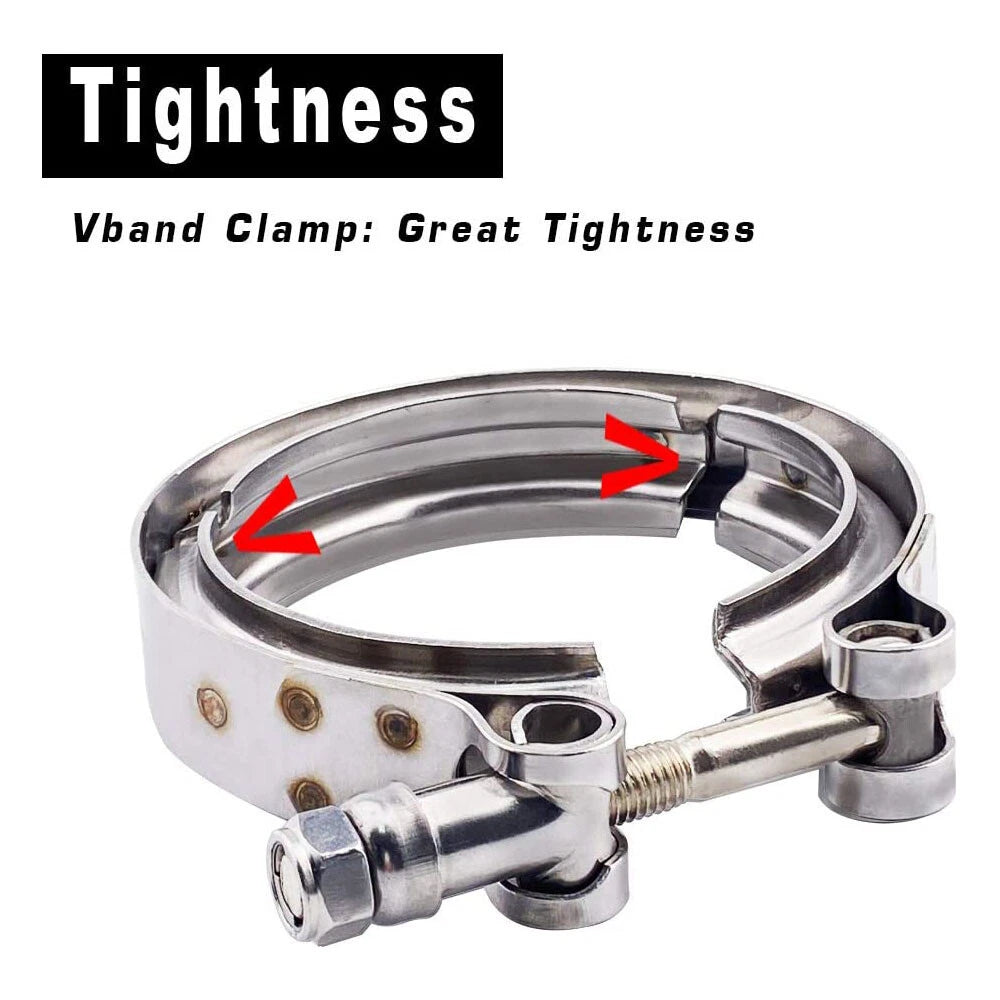 V-Band 90° Turbo Elbow Adapter Flange & Clamp for T3 T4 (2010–2015)